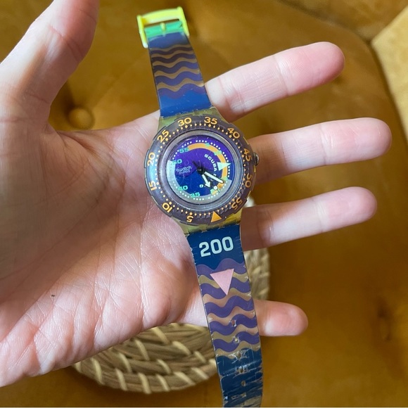 Swatch Accessories - RARE Collectible vintage 90s SCUBA Swatch watch waterproof 1992